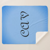 Sangria Cornflower Blue Sherpa Deken (Voorkant (horizontaal))