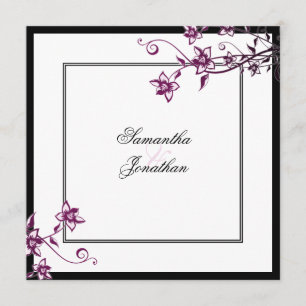 Sangria de faire-part de mariage et floral élégant