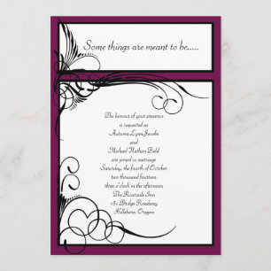 Sangria Floral Wedding Invitations