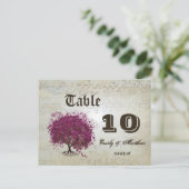 Sangria foncée Feuille de coeur Numéro de table (Debout devant)