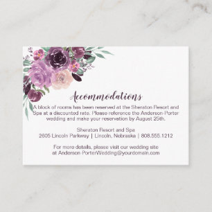 Sangria Paars Mauve Bloemstuk Arrangementen   Informatiekaartje