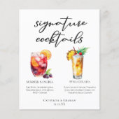 Sangria Pina Colada Signature Cocktails Menu (Devant)