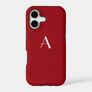 Sangria Red Monogram iPhone 5 Coque