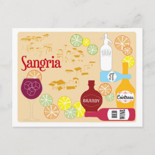 Sangria Red Wine Cocktail Briefkaart