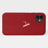 Sangria Rode Monogram iPhone 5 Hoesje (Achterkant (horizontaal))