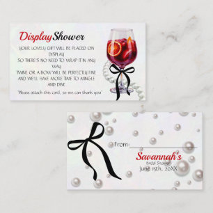 Sangria & Sass Bruids Display Douche Informatiekaartje