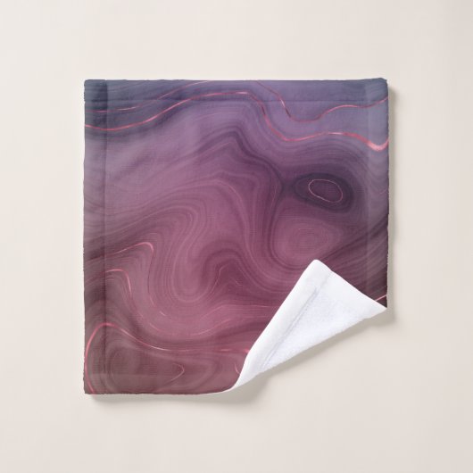 Sangria Strata | Moody Pink and Purple Luxe Agate (Gant de toilette)