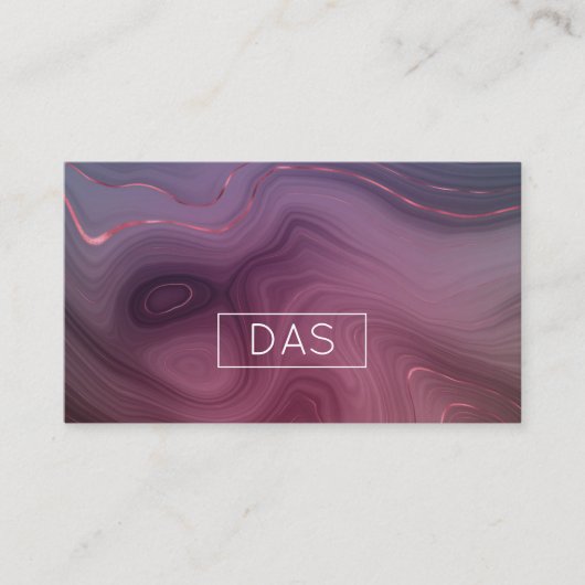Sangria Strata | Moody Pink Dusky Paarse Custom Visitekaartje (Voorkant)