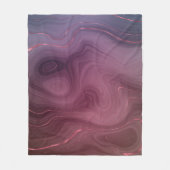 Sangria Strata | Moody roze en Paarse Luxe Agate Fleece Deken (Voorkant)