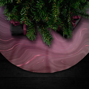 Sangria Strata   Moody roze en Paarse Luxe Agate Kerstboom Rok