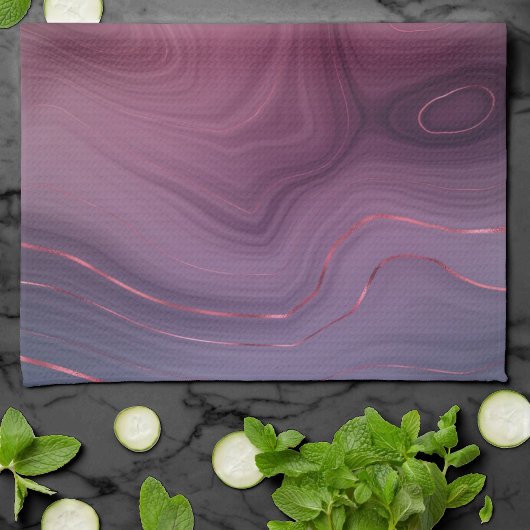Sangria Strata | Moody roze en Paarse Luxe Agate Theedoek