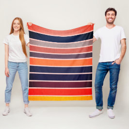 Sangria Striped Fleece Deken