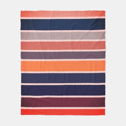 Sangria Striped Fleece Deken (Voorkant)