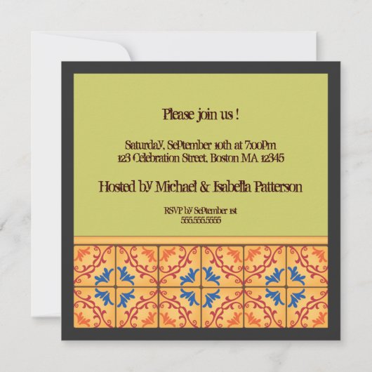 Sangria & Tapas Party ! Invitation joyeuse à Fiest (Dos)