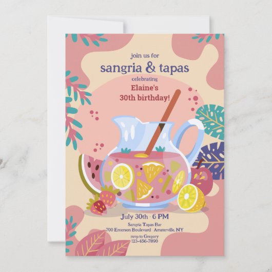 Sangria Time Invitation (Devant)