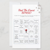 Sangria Vind het Gast Vrijgezellenfeest Bingo spel (Voorkant)