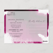 Sangria-Waterverf De datum opslaan Briefkaart (Achterkant)