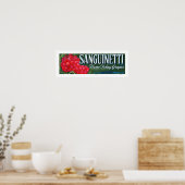 Sanguinetti-logo voor druiven poster (Keuken)