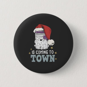 Sani Cloth Kerstmis Verpleegster Vakantie Medische Ronde Button 5,7 Cm