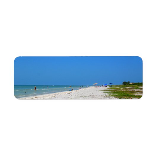 Sanibel Beach Retouradreslabels Etiket (Voorkant)