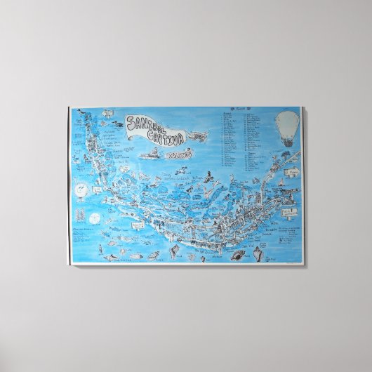SANIBEL CAPTIVA ISLAND FLORIDA CANVAS AFDRUK (Voorkant)