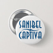 Sanibel Captiva Islands Florida Ronde Button 5,7 Cm (Voorkant /achterkant)