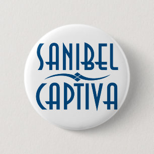 Sanibel Captiva Islands Florida Ronde Button 5,7 Cm