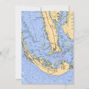 Sanibel Captiva Nautilique Carte 5x7 Grande Carte 
