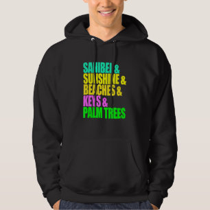 Sanibel Florida strandt Palm Trees Sunshine Vacati Hoodie