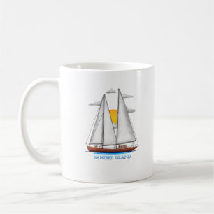 Sanibel Island Coastal Nautical Sailing Sailor Koffiemok