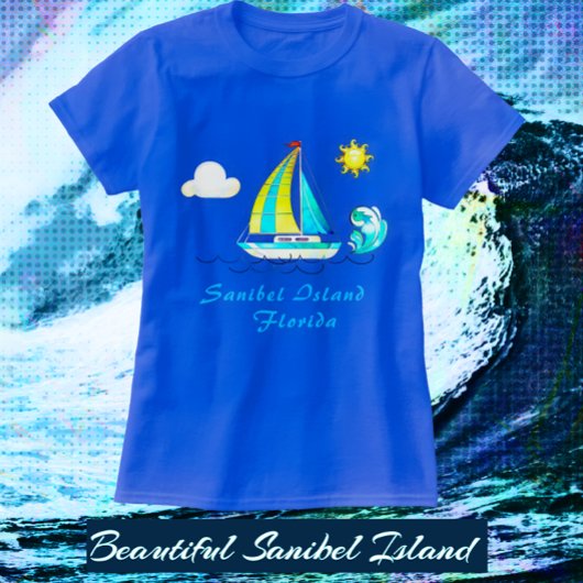 Sanibel Island FL Zeilboot en zon T-shirt