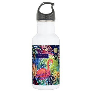Sanibel Island Flamingo Art Waterfles