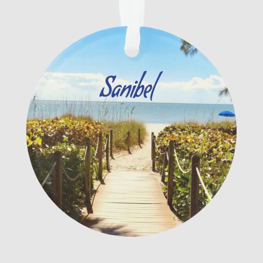 Sanibel Island Florida Beach Ocean Ornament (achterkant)