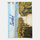 Sanibel Island Florida Beach Ocean Theedoek (Verticaal)