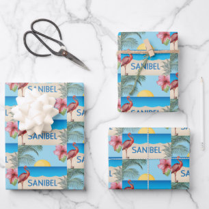 Sanibel Island Florida illustratie Inpakpapier Vel