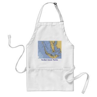 Sanibel Island Florida Nautical Chart Apron Standaard Schort