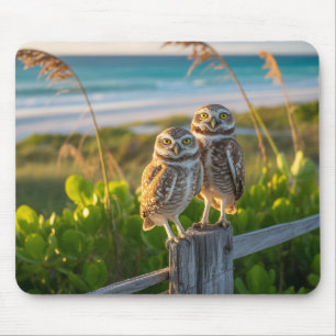 Sanibel Island Florida paar gravende uil Muismat