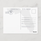 Sanibel Island Florida Retro Sunset Souvenirs Briefkaart (Achterkant)