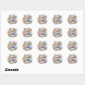 Sanibel Island Florida seashell-ontwerp Ronde Sticker (Vel)
