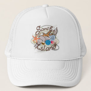 Sanibel Island Florida seashell-ontwerp Trucker Pet