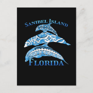 Sanibel Island Florida Vacation Tribal Dolphins Briefkaart