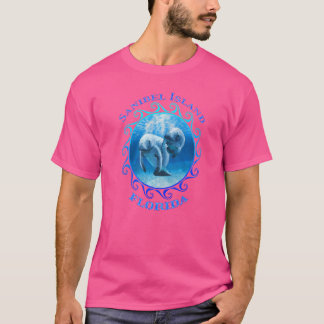 Sanibel Island Florida Vakantie Zwemmen Manates T-shirt
