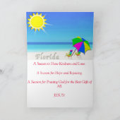 Sanibel Island Kerst Kaarten, ook! Feestdagen Kaart (Binnen)