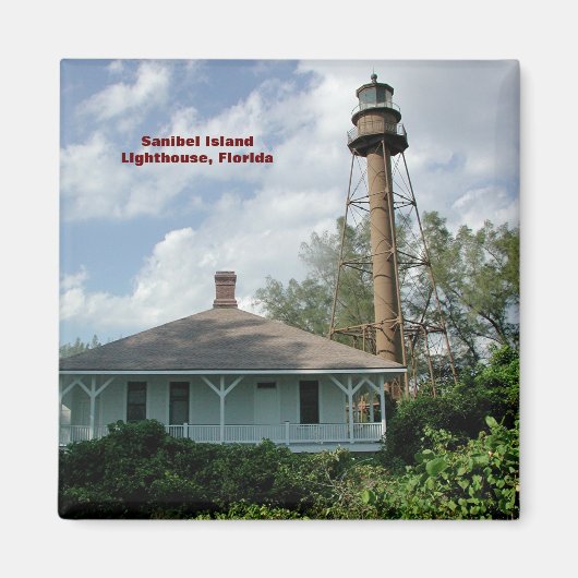 Sanibel Island Lighthouse Fl. Magneet (Voorkant)