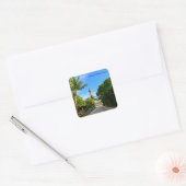 Sanibel Island Lighthouse Florida Golfkust Vierkante Sticker (Envelop)