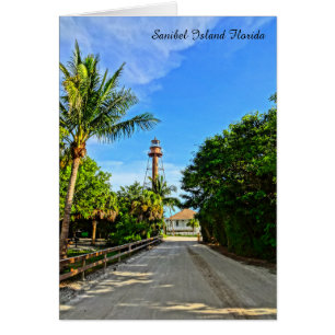 Sanibel Island Lighthouse Florida Gulf Coast Card