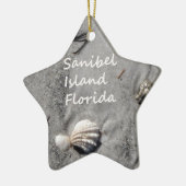 Sanibel Island Sand Shells Keramisch Ornament (Links)