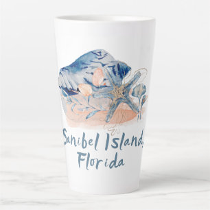 Sanibel Island Seashells Latte Mok