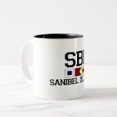 Sanibel Island Tweekleurige Koffiemok (Voorkant links)