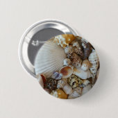 Sanibel-schelpen Ronde Button 5,7 Cm (Voorkant /achterkant)